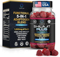 Shilajit Plus Gummies – 5-in-1 Adaptogen Energy & Focus Supplement | Shilajit, Ashwagandha, Lion’s Mane, Sea Moss & Beet Root | Natural Energy & Stress Support | Made in USA, Vegan, 60ct