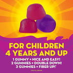 Metamucil Kids Fiber Gummies, No Sugar Added, 5g Prebiotic Plant-Based Fiber Supplement Blend, Mixed Berry Flavored, 120ct Gummies, (Pack of 2)