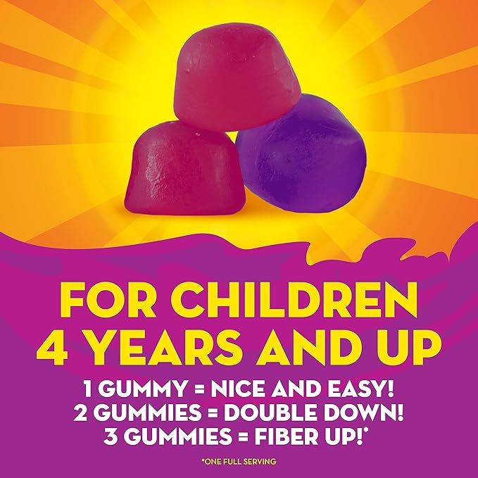 Metamucil Kids Fiber Gummies, No Sugar Added, 5g Prebiotic Plant-Based Fiber Supplement Blend, Mixed Berry Flavored, 120ct Gummies, (Pack of 2)