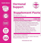 Pink Stork Hormone Balance Drops for Women - Supports Hormonal Health, PMS, Perimenopause & Mood, with Red Raspberry Leaf & Wild Yam - Liquid Supplement - Vegan, 2oz, 30 Servings