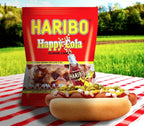 HARIBO Gummi Candy, Happy-Cola Gummy Candy Soda Bottles, 5 Ounce Share Size Bags (Pack of 12) Delicious Soft & Chewy Sweet Snacks, Classic Cola Flavor