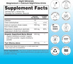 wholier Magnesium Glycinate, Tart Cherry Juice, Chelated Calcium. Calming Nighttime Drink. Natural Support for Sleep, Stress + Relaxation. Night Minerals. (About 25 Servings)