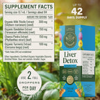 HERBAMAMA Liver Support Tincture - Vegan Liver Detox Liquid Drops with Milk Thistle, Dandelion Root & Chanca Piedra - Non-GMO, Alcohol & Sugar-Free Liquid Cleanse Supplement, 42-Day Supply