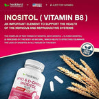 Myo & D-Chiro Inositol Plus Supplement Blend, Hormonal Balance, Healthy Ovulation and Overall Wellness Support for Women, Fertility and Pregnancy Health, 60 Capsules
