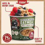 Kodiak Cakes Instant Protein Maple & Brown Sugar Oatmeal in a Cup, 2.12oz (Pack of 12)