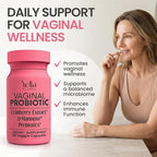 Vaginal Probiotics & Prebiotics for Women with Cranberry Extract | Supports Urinary Tract & PH Balance for Women | Probioticos Vajinal | Probiotics for Women's Vaginal Health- 60ct