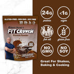 FITCRUNCH Tri-Blend Whey Protein, Keto Friendly, Low Calories, High Protein, Gluten Free, Soy Free (18 Servings, Chocolate Deluxe)