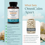 OmniCalm Cortisol Supplements for Women & Men | Stress Relief & Sleep Support with Magnesium & Ashwagandha, L Theanine | 14-in-1 Cortisol Reducer, Manager, Detox – USA