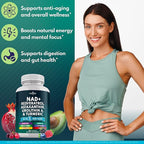 NEW AGE NAD+ Supplement - Astaxanthin, Urolithin A, Resveratrol, CoQ10 & Antioxidant Blend – Cellular Energy, Mitochondrial Support – Vegan, Non-GMO- 60 Count