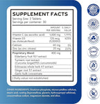 ILIVA-by-INDICAID 9-in-1 Immune Support Supplement: Daily Serving for Respiratory Immunity, Vitamin C, D3, Calcium, Zinc, Proprietary Herbal Elderberry+echinacea+Turmeric. 60 Tablets for 30 Days