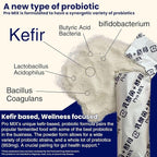 Pro Mix Kefir Probiotic Supplement with 12 Strains + Prebiotics for Gut & Immune Health | Travel-Friendly Powder Packs (30ct).