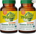 MegaFood Vitamin D3 5000 IU (125 mcg) - Vegetarian Supplements with Vitamin D3 K2 - Supports Bones, Teeth, Muscles & Immune Health - Certified Non-GMO - 120 Mini Capsules, 120 Servings (Pack of 2)