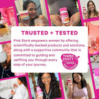 Pink Stork PMS Supplement for Women - Vitex, Ashwagandha, Maca Root & 10 Vitamins & Minerals to Support Hormone Balance, Mood, Bloating, Period Regularity - 60 Capsules