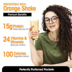 WonderSlim Meal Replacement Shake, Orange Creamsicle, 15g Protein, 25 Vitamins & Minerals, Gluten Free, Low Carb (7ct)
