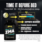 SNAC ZMA The Original Sleep & Recovery Supplement - Supports Muscle Recovery, Restful Sleep, Relaxation, Stress Relief and Immune Support with Magnesium, Zinc and Vitamin B6, 90 Veggie Capsules