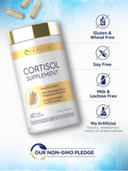 Carlyle Cortisol Supplement | 60 Vegan Capsules | Ashwagandha & Magnesium Complex | Non-GMO, Gluten Free