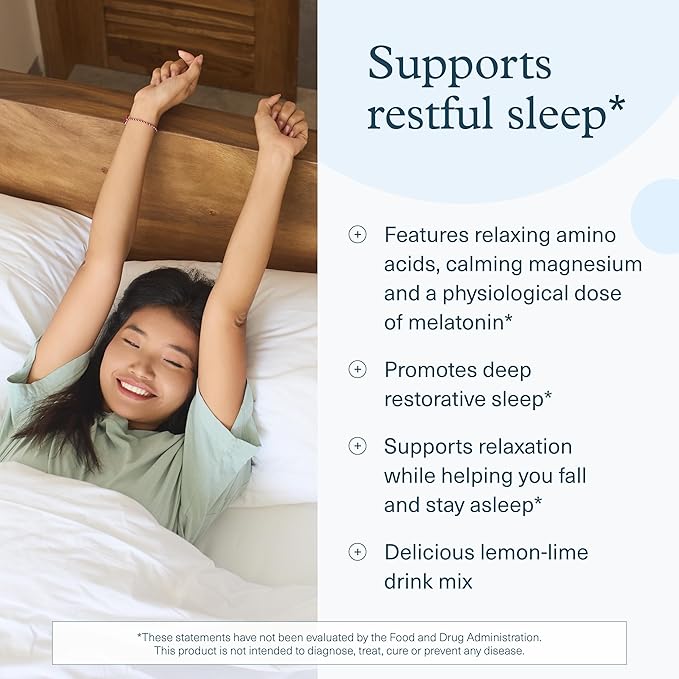 Youtheory Sleep Nighttime Powder - Powder for Circadian Rhythm Support & Stress Relief - Contains L-Theanine & Glycine - 6 oz (30-Day Supply)