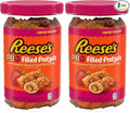 Reese's Filled Pretzels, Peanut Butter and Strawberry Flavored Pretzel Nuggets, Crunchy, Ready to Eat, Sweet and Salty Snack, 18 oz Cannister (Pack of 2)