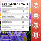 Saffron Gummies for Adult Kids, 10-IN-1 Saffron Supplements with Saffron Extract 88.5 mg, Vitamin D3, B6, B12, L-Theanine, St. John's Wort, Ashwagandha for Mood, Focus, Calm, Melatonin-Free, 60 Count