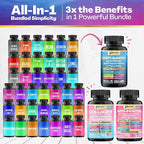 She Shines Set - Collagen Peptides Types I, II, III, V, X, Biotin, Keratin, Myo Inositol & D-Chiro Inositol, Berberine, Cortisol Support, Magnesium, Ashwagandha, L-Theanine, Lions Mane