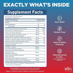 Keto Vitals Super Focus Drink Mix with Electrolytes & Caffeine Powder Packets - Nootropic Brain Support Supplement for Energy and Focus - Includes Lions Mane, L Tyrosine & Rhodiola - 30 Servings