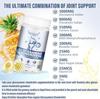 1 Pack Glucosamine Chondroitin Gummies - 3000MG Extra Strength Joint Support Supplement with MSM, Flexibility, Antioxidant Immune Support Gummy for Adults, Men & Women - 60 Cts