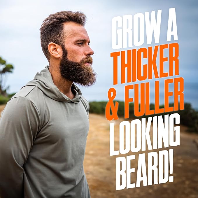 Wild Willies Beard Growth Kit - Capsules & Boost Serum - Natural Growth Oil With Biotin & Caffeine - Vitamins for Fuller, Thicker Beard - 60 Capsules - For Men