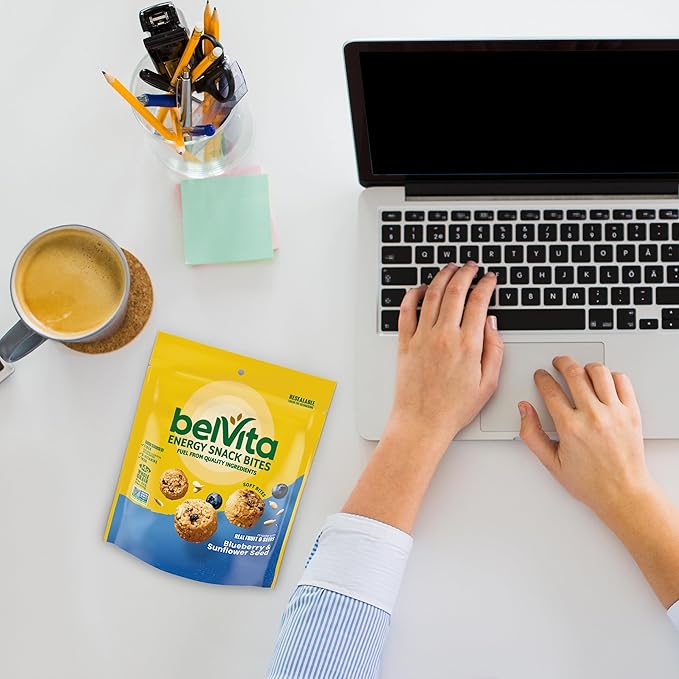 belVita Energy Snack Bites, Blueberry and Sunflower Seed, 5 oz (Pack of 2)
