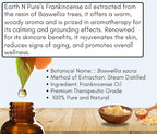 Earth N Pure Frankincense Essential Oil Steam Distilled, Undiluted, Natural and Therapeutic Grade 30 ml