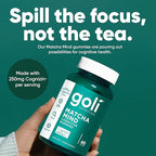 Goli Matcha Mind Gummies - 60 Count - Green Tea Leaves Powder with Cognizin for Focus, Attention and Brain Health, Vegan, Non-GMO, Gluten-Free & Gelatin Free.