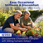 NEVISS Sugar Free Glucosamine Filled Gummies - Glucosamine Supplement Plus Chondroitin, MSM, Turmeric, Boswellia, Hyaluronic Acid, Vitamin D3 & Zinc, 120 Gummies, 60 Servings