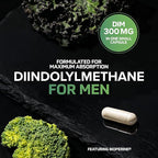 DIM Supplement for Men 300mg | Estrogen Blocker & Aromatase Inhibitor | Extra Strength Men’s Hormone Balance & Fitness Booster with Diindolylmethane Plus CDG & Broccoli Floret | Gluten-Free | 120 Ct