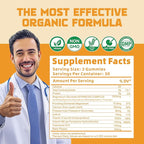 Magnesium Glycinate Gummies 1000mg - Sugar Free Magnesium Potassium Supplement with Vitamin D, B6, CoQ10 for Calm Mood & Sleep Support - 60 Orange Gummies