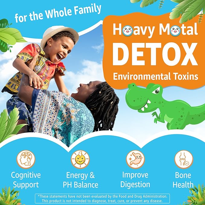 Zeolite Dêtõx for Kids & Adults, Sugar Free Kids Tõxin Dêtõx Gummies w/ Chlorella, Spirulina, Minerals, Choline - Gentle Heavy Mêtâl Dêtõx for Digestive, Immune, Focus, Energy, Bone, Vegan, 120cts