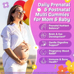 Prenatal Vitamins for Women with Methylfolate, Vegan Omega-3 DHA, Organic Food Blend, Probiotics, Iron, Vitamin D3 B6 B12, Choline, Sugar Free Multivitamin for Women During & Post Pregnancy, 60 Cts