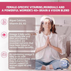 Multivitamin for Women Gummies for 40+ with Omega-3, Niacinamide, B-Complex, Lutein, Iron, Choline, Phosphatidylserine, Vitamin D3 for Skin, Hair, Energy, Immune, Bone - Vegan, Sugar Free, 120Cts