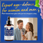 WINDSOR BOTANICALS Vegan Collagen Builder Liquid Supplement - Collagen Booster with Vitamin C, Biotin, Hyaluronic Acid & Amino Acids - Organic Fruit & Vegetable Blend - 120ml, 60 Day