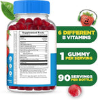 Lifeable Sugar Free Vitamin B Complex for Kids | B-Complex with Vitamin C | Great Tasting VIT B Complex Vitamins | Energy and Nerve Support | Kids B Vitamins Complex for Boys and Girls | 90 Gummies