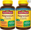 Nature Made Magnesium L-Threonate with Vitamin C & Vitamin D3, Provides 130 mg of Mag from 1800 mg Magnesium L Threonate, Cognitive Support Magnesium-Supplement, 90 Capsules, 30 Day Supply,(Pack of 2)