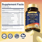 9-in-1 Magnesium Glycinate 500mg + Vitamin D3 5000 IU & K2 Complex - High Absorption - Healthy Stress, Sleep, Muscle Function, Bone Health & Energy Supports | Non-GMO, Gluten-Free 2 Pack