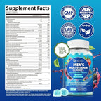 Migcopat Multivitamin for Men, Mens Multivitamins Gummies w/Omega-3, Probiotics, Inositol, Folate, Biotin, Zinc, Vitamins A, C, D, E, B, Support Heart, Brain, Muscle, Energy, Sugar-Free, Berry Flavor