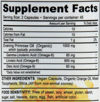 Deva Vegan Evening Primrose Oil - Unrefined - Cold Pressed - Gluten Free - 90 Vegan Capsules (Pack of 2)