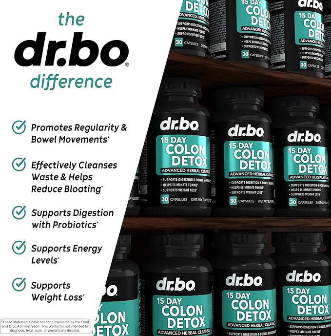 Colon Cleanser Detox for Weight Flush - 15 Day Intestinal Cleanse Pills & Probiotic - Fast Natural Laxative for Constipation Relief - Bowel Movement Supplements for Stomach Bloating, Gut Loss Support