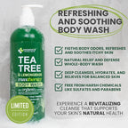 Tea Tree Lemongrass Body Wash MaxTherapy, Itchy Skin Relief, Antifungal Defense, Fights Body Odor, Soothes Jock Itch & Athlete's Foot, Intimate Wash, Men & Women, 16 fl oz, Limited Edition