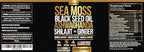 Sea Moss, Black Seed Oil, Ashwagandha, Ginger, Shilajit Gummies with Elderberry, Chlorophyll, Turmeric Bladderwrack Sea Moss Gummies Advanced Strength Formula - All in 1 Bundle - USA Made (60 Gummies)