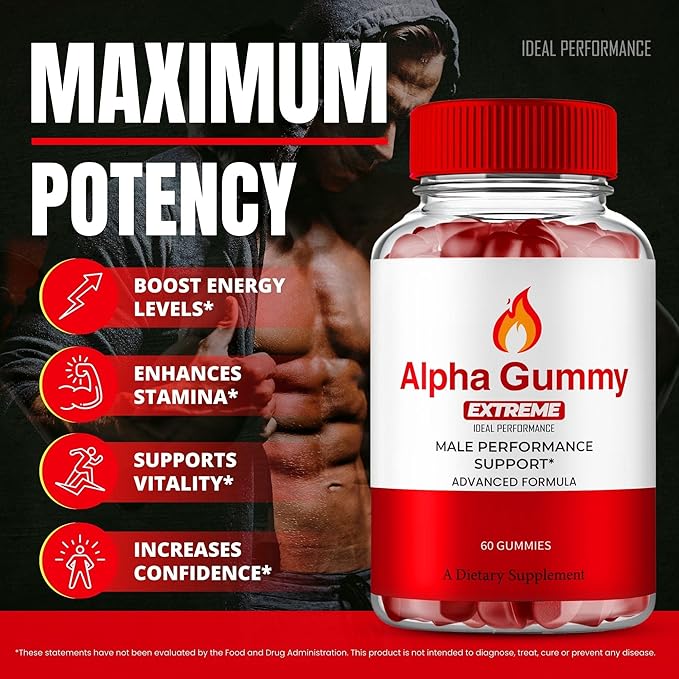 Alpha Gummies for Men, Alpha Gummy Extreme for Men - Maximum Strength Performance Supplement, All Natural Support Overall Health & Wellness, Advanced Formula, AlphaGummies Extreme Reviews (3 Pack)