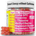 Alpha GPC Teacrine Magnesium L-Threonate & Glycinate Complex L-Theanine Methylliberine Gummies, Caffeine Gum Capsules Pills Supplement Pill Capsule Powder Supplements Alternative, 100mg 200mg 300mg