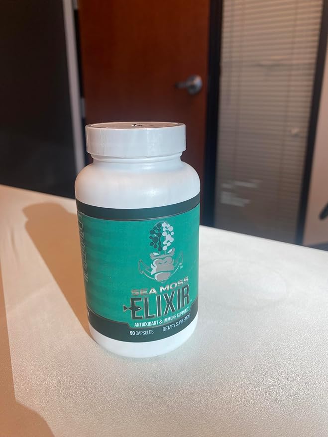 Gorilla Mind Sea Moss Elixir Capsules | Antioxidant Immune Support with Marine Macroalgae & Botanicals | Promotes Basal Metabolic Rate, Joint Comfort, and Cellular Health | 90ct Dietary Supplement