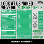 NAKED Vegan Mass - Chocolate Peanut Butter - 1,290 Calories, Nothing Artificial, All Natural Chocolate PB Weight Gainer Protein Powder, Non-GMO, Soy & Gluten Free - 8LB Bulk - 11 Servings