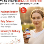 Granions Max Strength Vitamin D3 K2 Supplement - 250mcg (10,000 IU) D3 + 200mcg Vitamin K2 (MK-7) - Vitamins for Bone Health, Immune Support Supplements VIT K2D3-2 Month, 60 Tablets